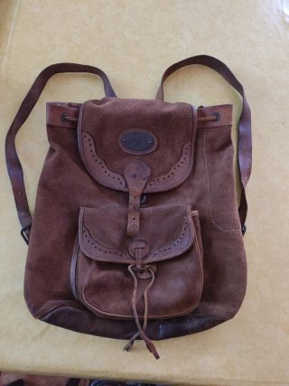 Mochila Safari de piel serraje vintage más 30 años