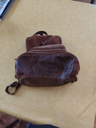Mochila Safari de piel serraje vintage más 30 años
