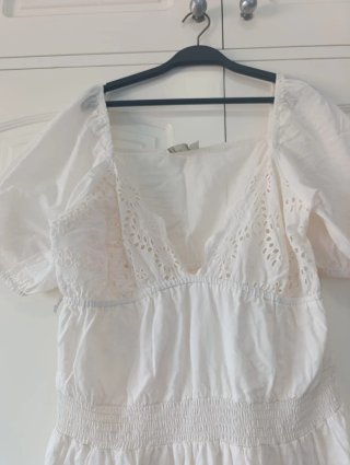Vestido blanco ibicenco ASOS talla XXL