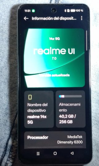 Realme 14x 5G ,8+20 GB/ 256GB Verde