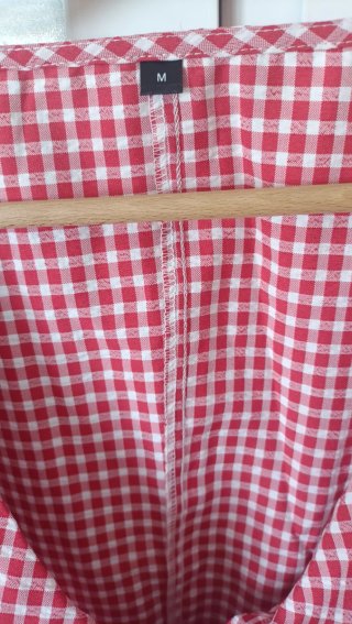 Vestido vintage cuadros rojo y blanco