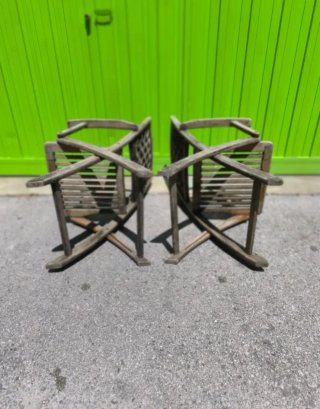 2 Sillas de Jardín Plegables de Madera