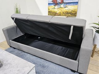 Sofá Cama Gris de 3 Plazas de 210cm