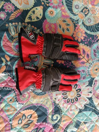 Mochila caparazón y guantes invierno