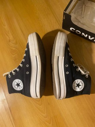 Converse negras plataforma