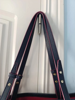 Bolso DKNY Tote cuero genuino Azul Marino  Grande