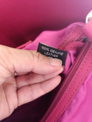 Bolso DKNY Tote cuero genuino Azul Marino  Grande