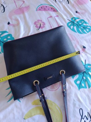 Bolso DKNY Tote cuero genuino Azul Marino  Grande