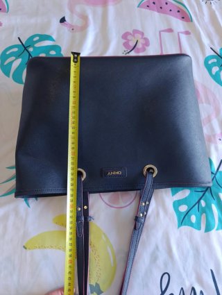 Bolso DKNY Tote cuero genuino Azul Marino  Grande