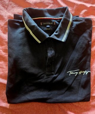 Polo Tommy Hilfiger Azul Marino Manga Corta