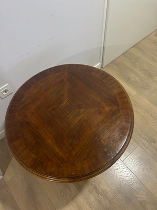 Mesa redonda madera estilo clásico inglés