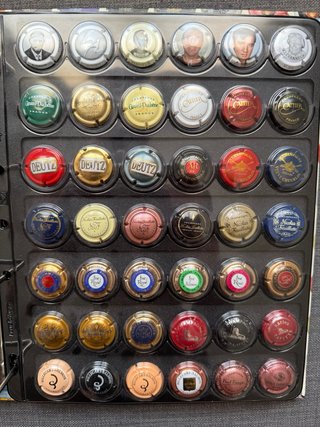 Colección muy exclusiva de chapas champagne