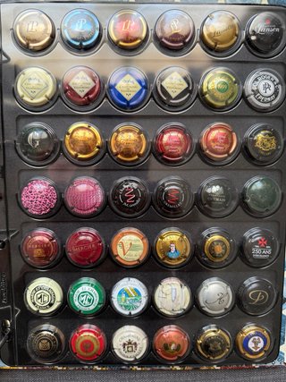 Colección muy exclusiva de chapas champagne