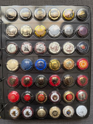 Colección muy exclusiva de chapas champagne