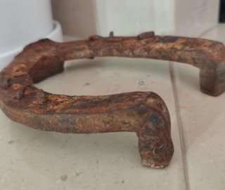 Ferro di cavallo antico con chiodi staffa Vintage