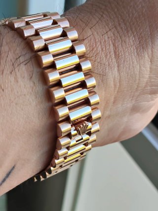 Rolex day date oro rosa esfera verde oliva Mark 1