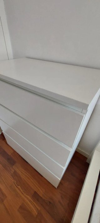 Cajonera IKEA MALM Blanca 4 Cajones