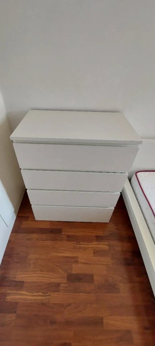 Cajonera IKEA MALM Blanca 4 Cajones