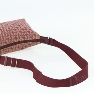 Christian Dior Trotter Canvas Shoulder Bag Red