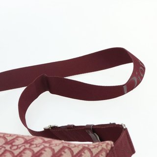 Christian Dior Trotter Canvas Shoulder Bag Red