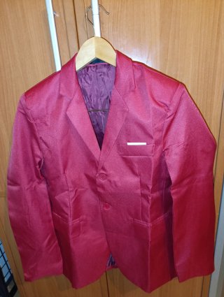 Traje americana y pantalón rojo XL
