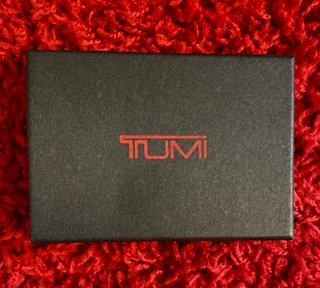 TUMI Porta Carte / Portafoglio Nero Rosso