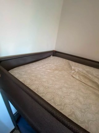 Letto a castello grigio scuro 90x200 con materassi