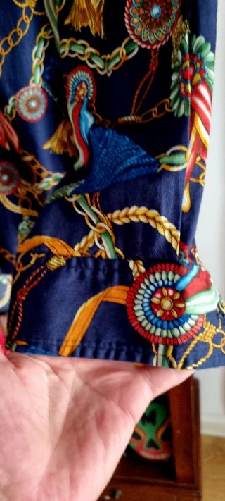 Camisa Mango Estampada Cadenas y Corazones