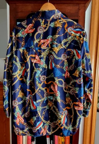 Camisa Mango Estampada Cadenas y Corazones