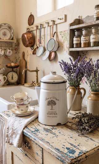 Caraffa/Caffettiera vintage smaltata