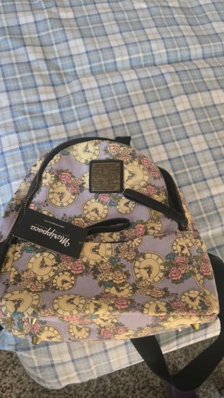 Mochila Maripoca Estampado Relojes y Flores