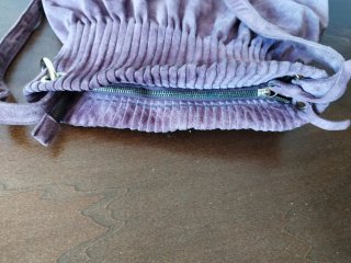 Borsa scamosciata viola capiente
