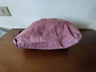 Borsa scamosciata viola capiente