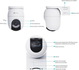 Cámara EZVIZ CB8 Lite 4G + WiFI Solar NUEVO