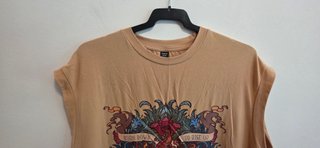 Camiseta sin mangas con estampado étnico