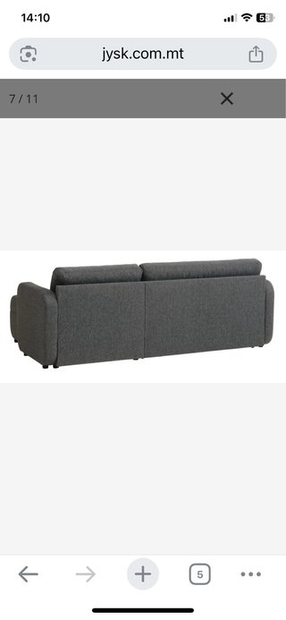 Sofá cama chaise longue gris
