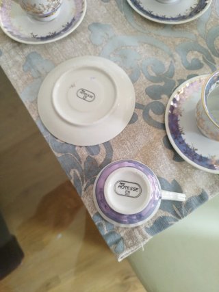 Elegante juego de 15 piezas tazas de porcelana