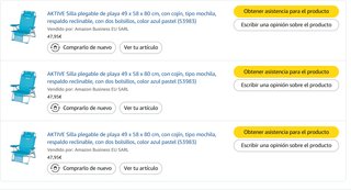 Sillas plegables Aktive playa