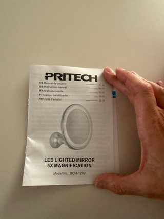 Espejo Pritech LED 5x Aumento BCM-1299