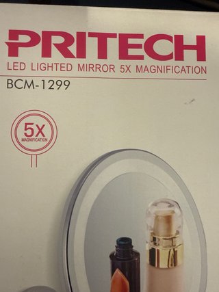 Espejo Pritech LED 5x Aumento BCM-1299