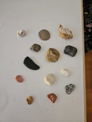 Lote de 12 piedras decorativas naturales