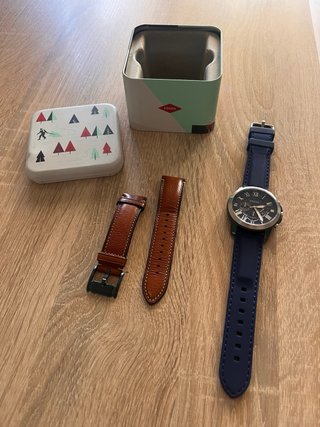 Reloj Fossil Grant Cronógrafo Azul Piel