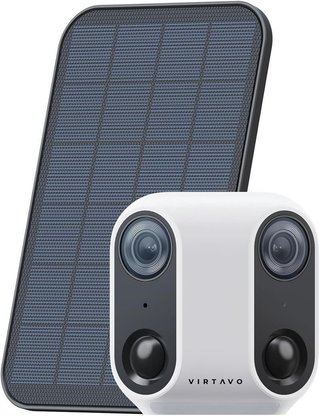 Cámara exterior solar blanca visión nocturna NUEVO