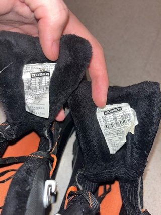 Botas de Nieve Quechua Negras y Naranja