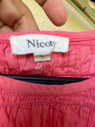 Blusa Nicoli rosa con fruncido