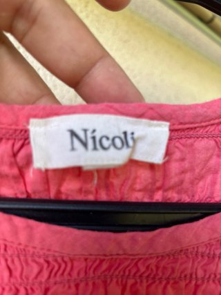 Blusa Nicoli rosa con fruncido