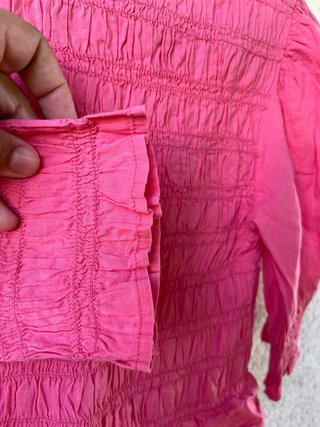 Blusa Nicoli rosa con fruncido