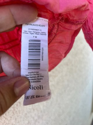 Blusa Nicoli rosa con fruncido