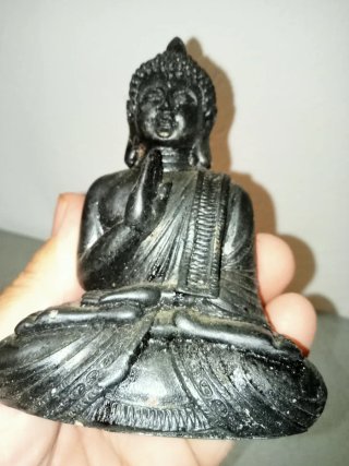Figura Buda Negro Sentado, Zen Zapandi +-15 cm