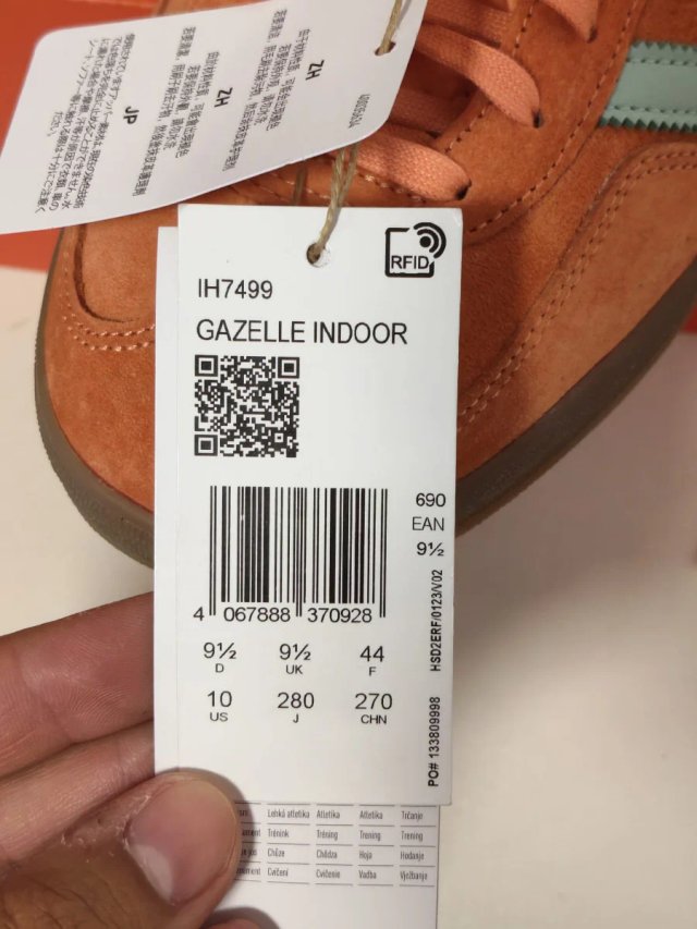 T44 Adidas Gazelle Indoor Naranjas